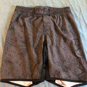 RVCA fight shorts, size large, stretchy waste band with Velcro closure.